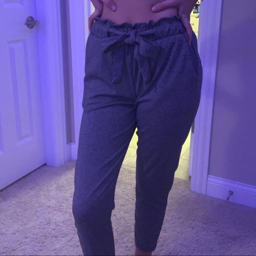 Stretchy patterned dress pants